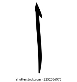 Illustration of Hijaiyah Arabic Alphabet Character, vector of Arabic letters in the form of Alif in the Rule of Khat Thuluth, the first letter in the Arabic alphabet