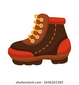 Ilustração de uma Bota de Caminhada com Laços