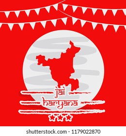 Illustration of Hindi text Jai Haryana meaning Hail Haryana an Indian state for Haryana Divas background
