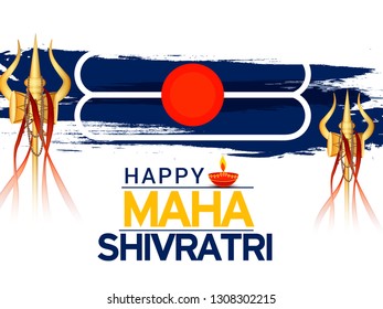 Illustration of Hindu Festival Maha Shivratri Background.
