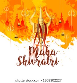 Illustration of Hindu Festival Maha Shivratri Background.