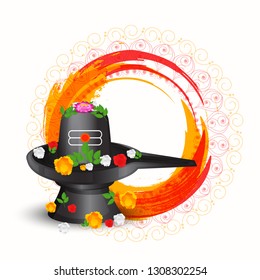 Illustration of Hindu Festival Maha Shivratri Background.