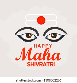 Illustration of Hindu Festival Maha Shivratri Background.