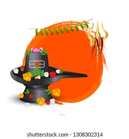 Illustration of Hindu Festival Maha Shivratri Background.