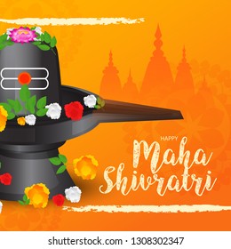 Illustration of Hindu Festival Maha Shivratri Background.