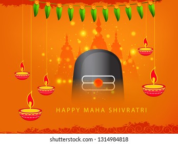 Illustration of Hindu Festival Maha Shivratri Background.