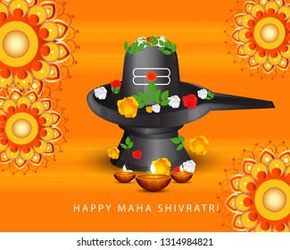 Illustration of Hindu Festival Maha Shivratri Background.