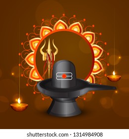 Illustration of Hindu Festival Maha Shivratri Background.