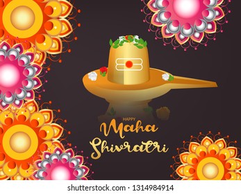 Illustration of Hindu Festival Maha Shivratri Background.