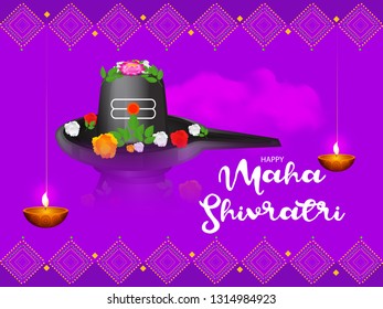 Illustration of Hindu Festival Maha Shivratri Background.