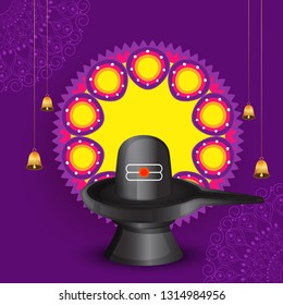 Illustration of Hindu Festival Maha Shivratri Background.