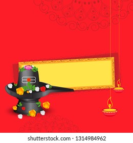 Illustration of Hindu Festival Maha Shivratri Background.