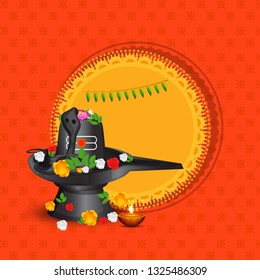 Illustration of Hindu Festival Maha Shivratri Background.