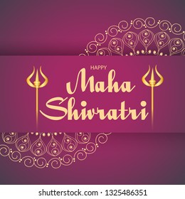 Illustration of Hindu Festival Maha Shivratri Background.