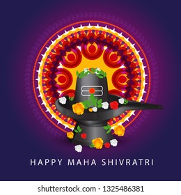 Illustration of Hindu Festival Maha Shivratri Background.
