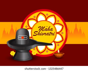 Illustration of Hindu Festival Maha Shivratri Background.