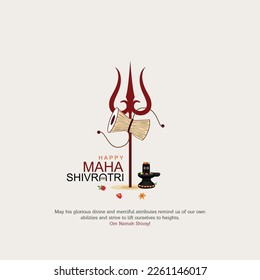 illustration of Hindu Religion Happy Maha Shivratri Festival. Vector illustration of Shivratri, Maha Shivratri