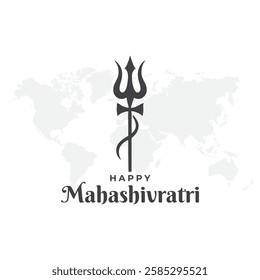 illustration of Hindu Religion Happy Maha Shivratri Festival, Happy Maha Shivratri Greeting, Happy Maha Shivratri Text Typography Design