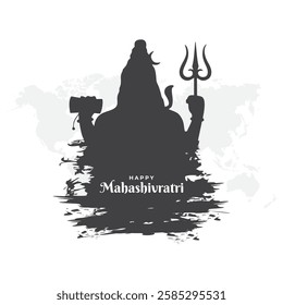 illustration of Hindu Religion Happy Maha Shivratri Festival, Happy Maha Shivratri Greeting, Happy Maha Shivratri Text Typography Design