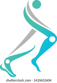 illustration of hip, joint, shoulder, knee. chiropractic logo