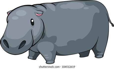 illustration Hippo vector file