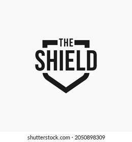 Illustration hipster label Shield logo design vector template