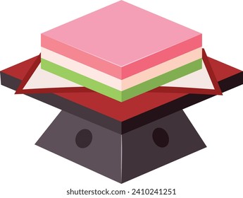 Es una ilustración de Hishimochi