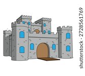 The Illustration of Historical Castle 