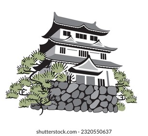 Illustration eines historischen Schlosses