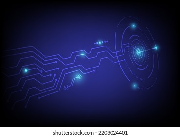 Illustration of hi-tech background concept futuristic digital innovation with circuit board.