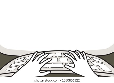 It is an illustration of hitting a computer