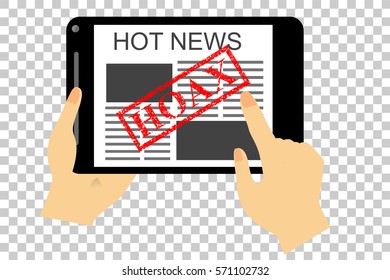 Illustration, Hoax (Fake) News at Transparent Effect Background

