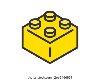 Ilustração de um ícone de bloco de hobby (desenho a cores).