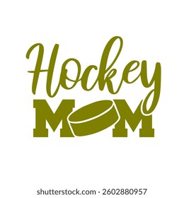 Illustration of Hockey Mom, vector on white background
