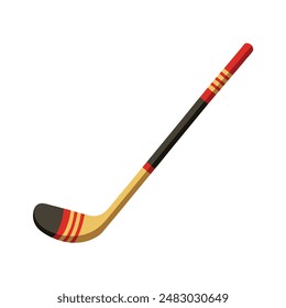 illustration of hockey stick on white