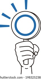 Illustration of holding the correct answer sign.