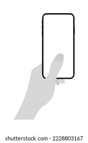 Ilustración de sostener un teléfono móvil ( parodiar )