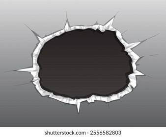 Illustration of a hole in a wall