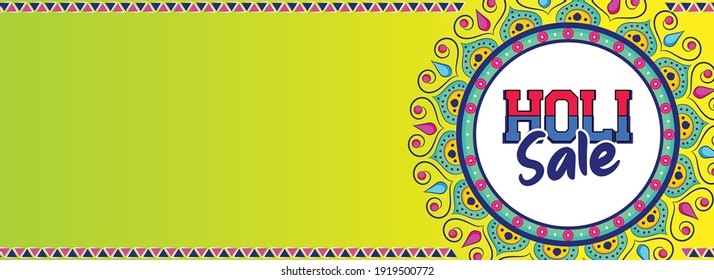 illustration of Holi colorful Background Happy Holi for Festival of Colors celebration in hindi text Holi Hai