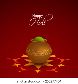 Illustration of Holi Festival with colorful intricate design.