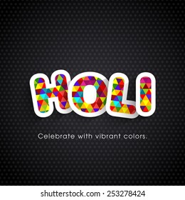 Illustration of Holi Festival with colorful intricate design.
