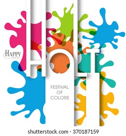 Illustration of Holi Festival with colorful intricate calligraphy.