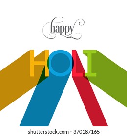 Illustration of Holi Festival with colorful intricate calligraphy.