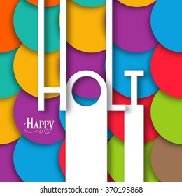Illustration of Holi Festival with colorful intricate calligraphy.