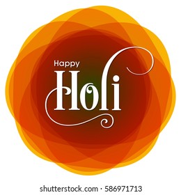 Illustration of Holi Festival with colorful intricate calligraphy vector.