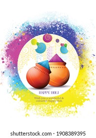illustration of Holi festival colorful l background for Festival of Colors celebration 