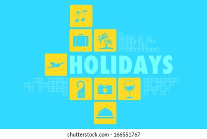 illustration of Holiday Background collage