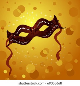 Illustration holiday background with theater mask - vector