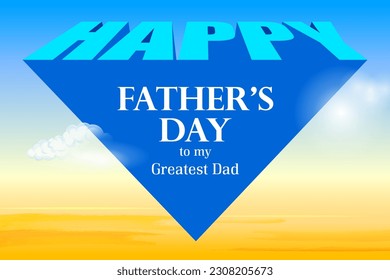 illustration of holiday greetings background for Happy Father's Day