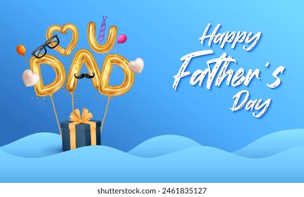 illustration of holiday greetings background for Happy Father's Day